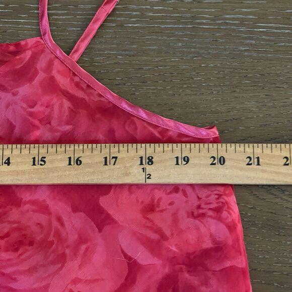 Vintage Valerie Stevens Womens Cami Top Extra Large Red Rose Mesh Y2K Romantic - Picture 9 of 11